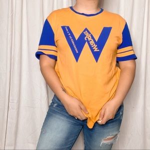 WRANGLER yellow & blue graphic tee